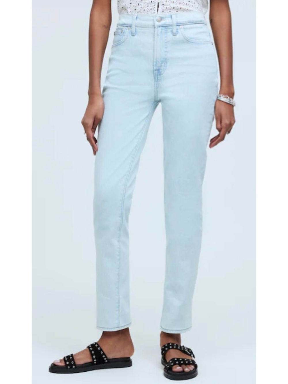 Madewell The Perfect Vintage Jeans High Rise Straight Leg Light Wash